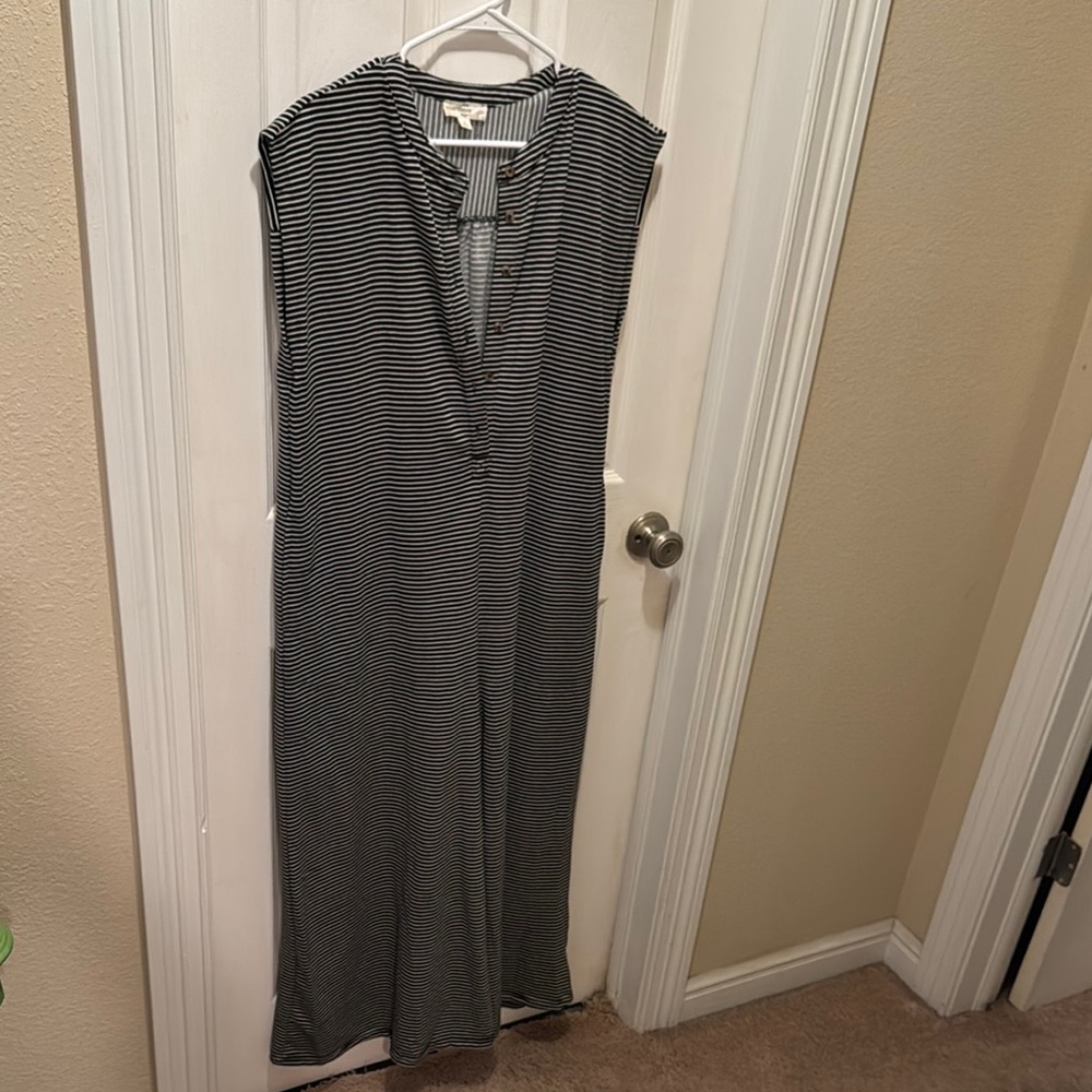 Striped Black and White Jumpsuit